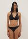 Black stretch triangle bikini top_1