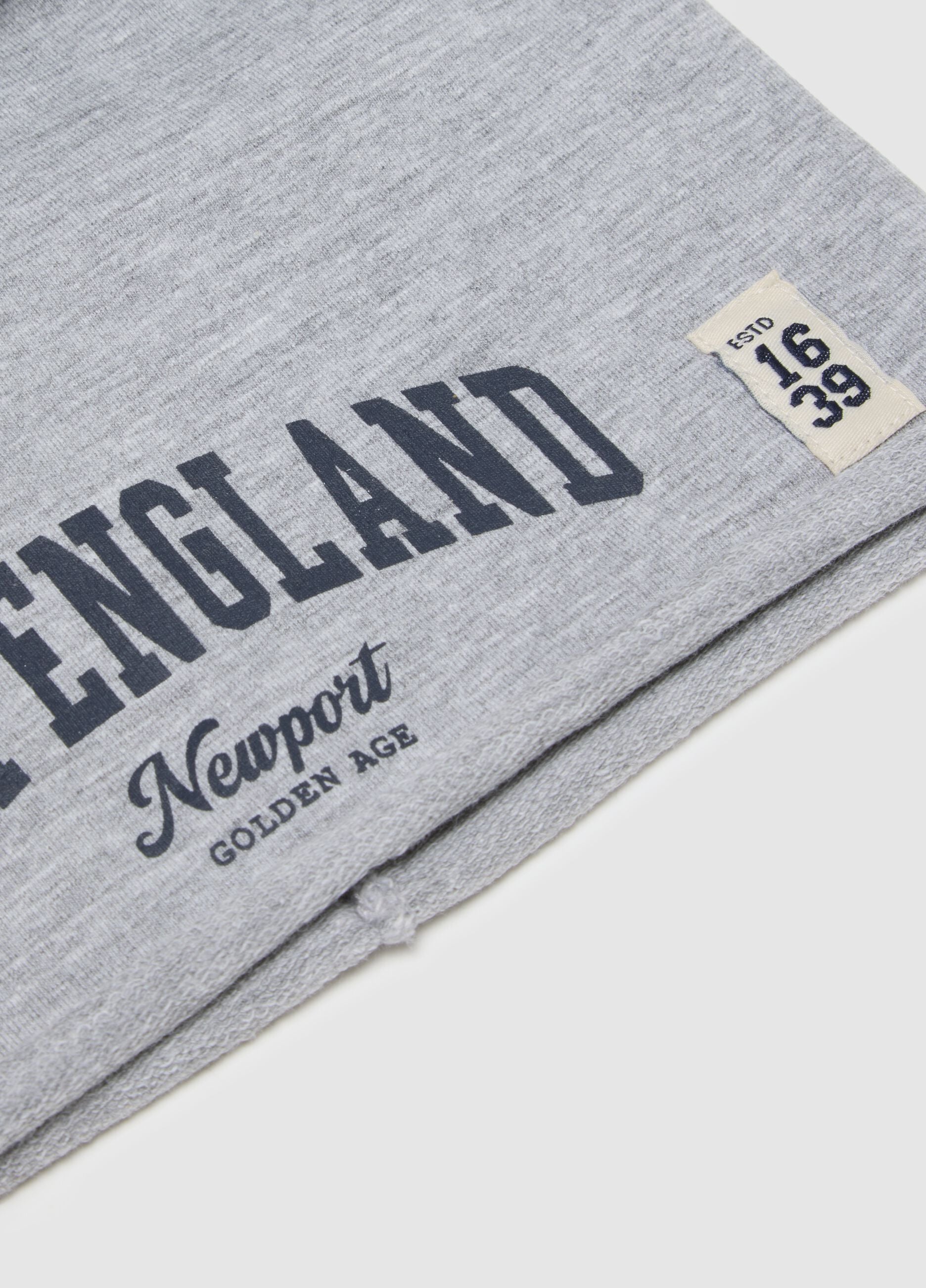 Grey cotton blend children's regular fit hat with lettering