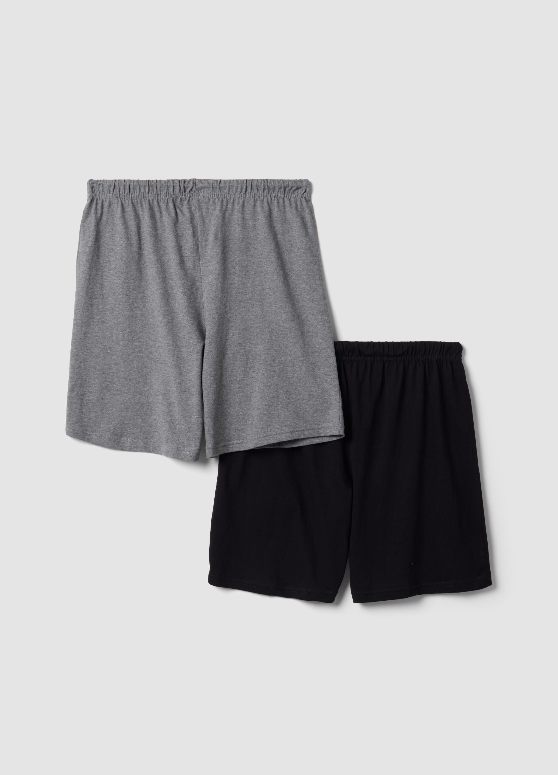 2-pack of multicolour organic cotton pyjama shorts
