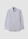 Grey easy-iron cotton-blend shirt with fine stripes, regular fit_4