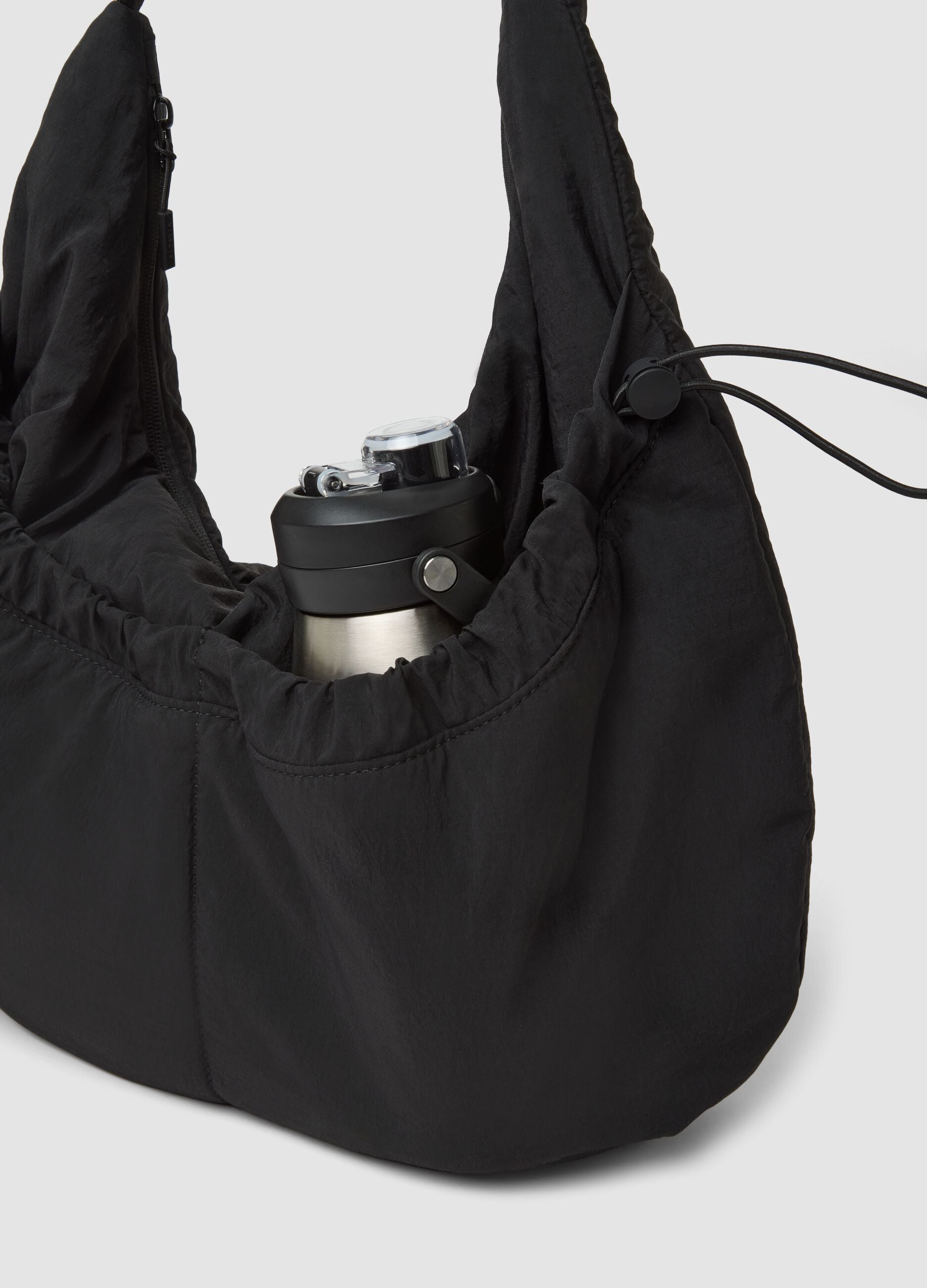 Black shoulder bag with adjustable strap ALTAVIA STUDIO