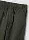 Green stretch cotton cargo joggers_1