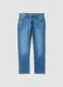 Blue stretch-cotton denim jeans, regular fit_0