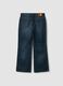Blue pure cotton denim jeans with flare fit_2