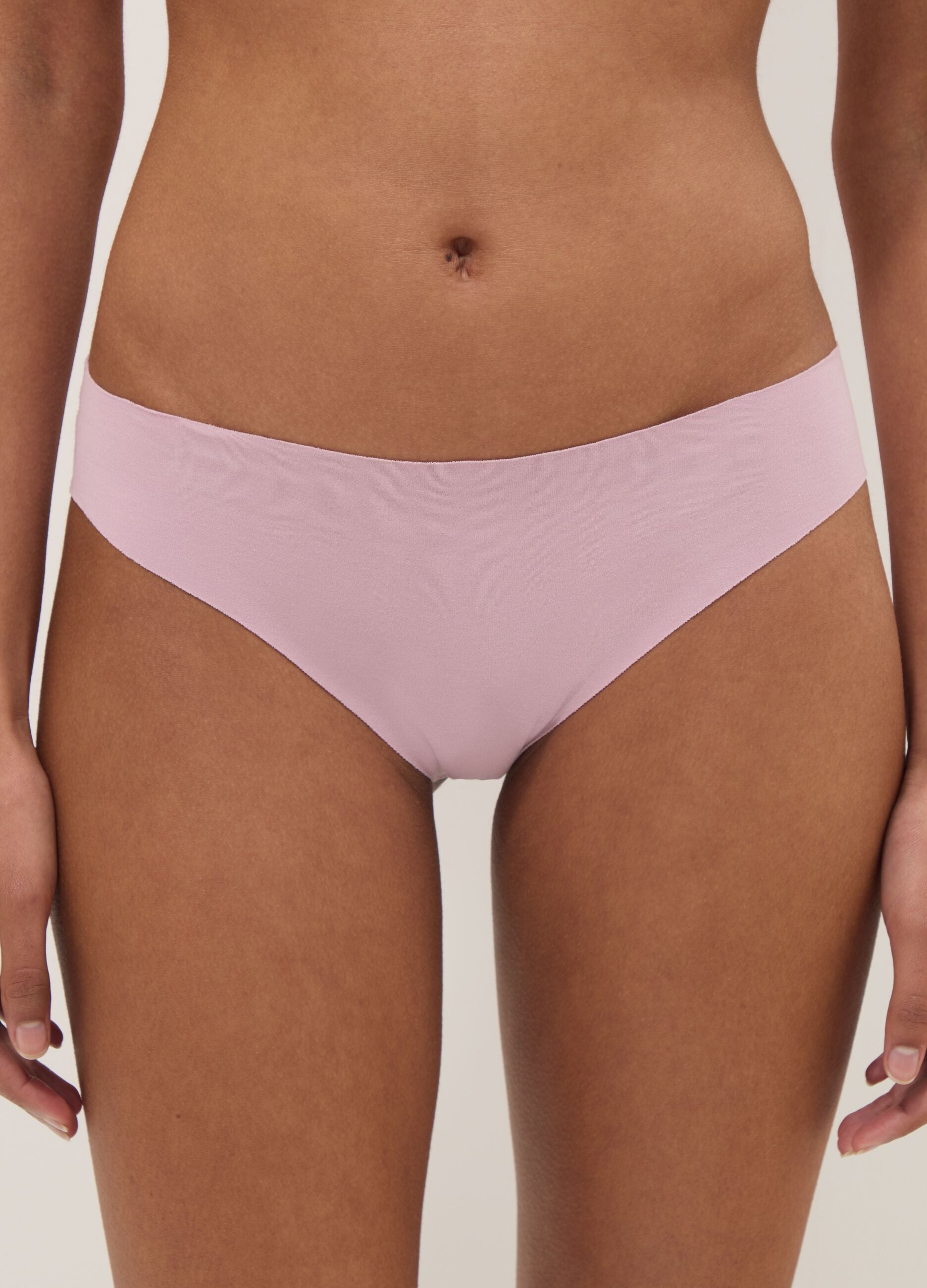 Pink Stretch Cotton Briefs Regular Fit