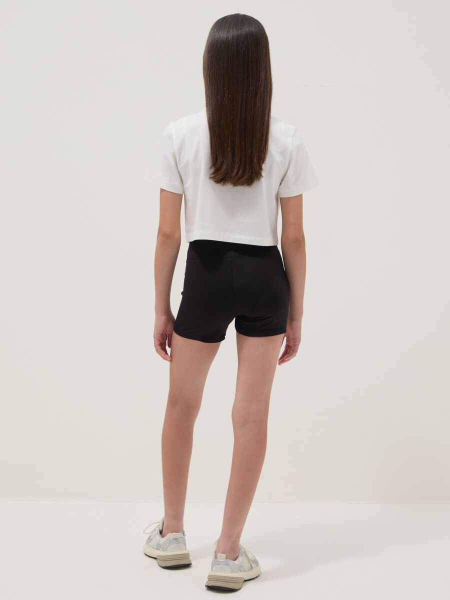 White organic cotton set with T-shirt and shorts_2