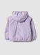 Purple hooded rain jacket with zip for baby girl_1