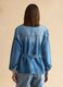 Regular fit pure cotton blue denim jacket with belt_3