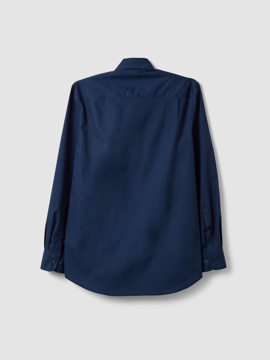 Blue regular-fit shirt with button-down collar, easy-iron_5