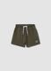 Green pure cotton boys&rsquo; shorts with drawstring, regular fit_0