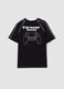 Black pure cotton crew-neck T-shirt with PlayStation print_2