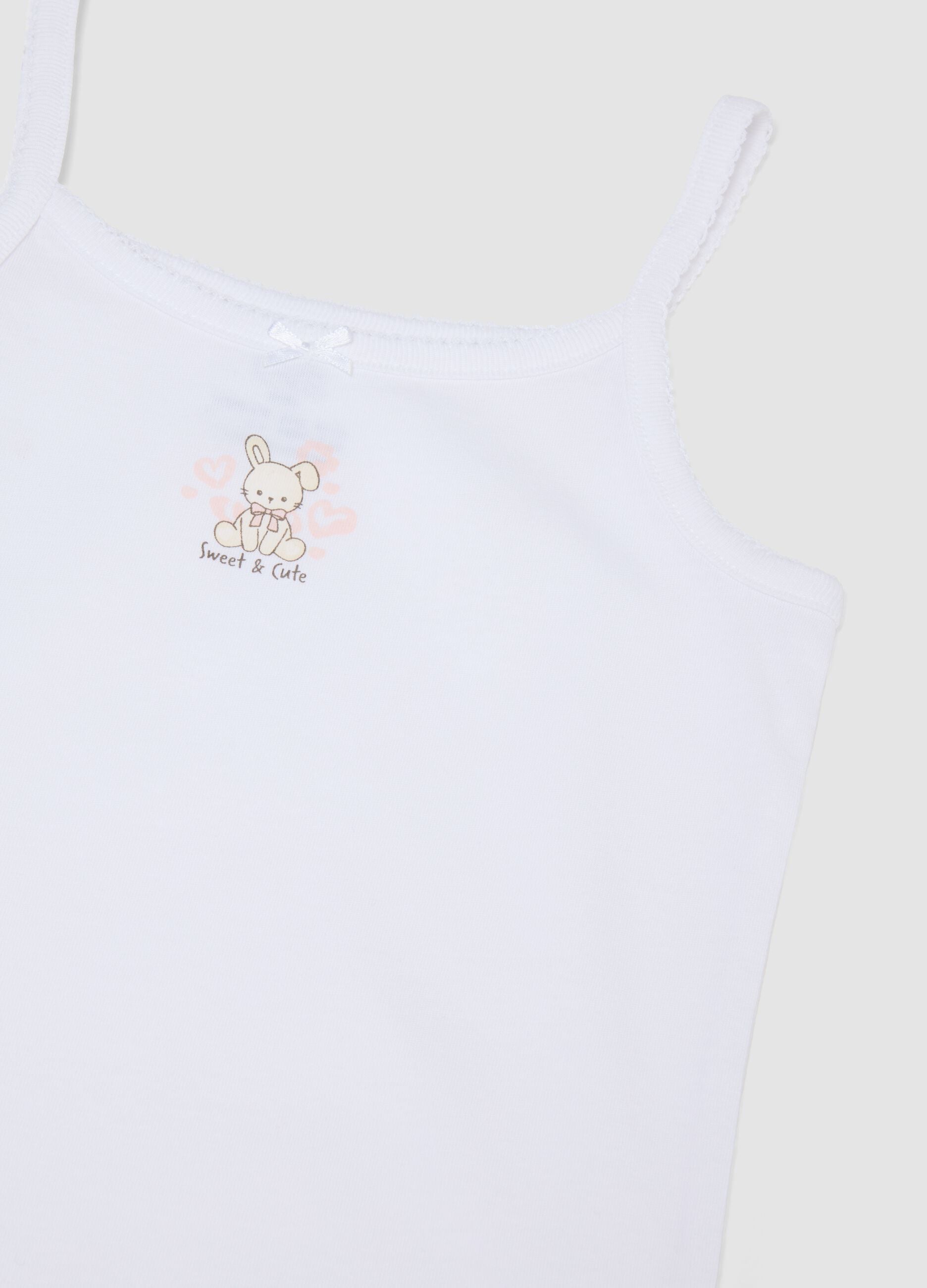 2-pack of multicolour organic cotton camisoles with print