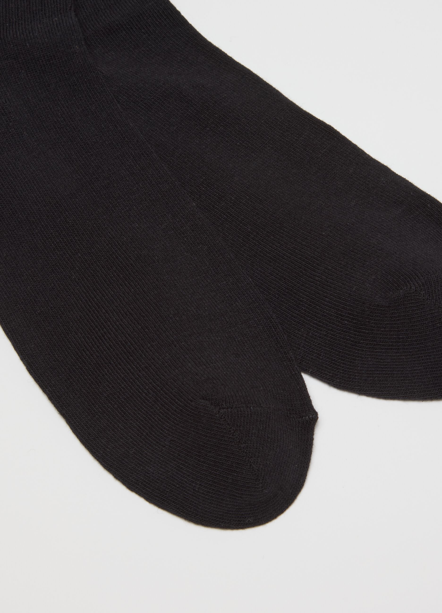 Multipack of black sports socks in cotton blend with snug fit