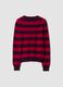Red pure wool striped crew-neck jumper_2