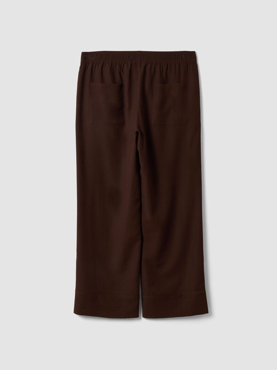 Brown wide-leg trousers in a viscose blend_5