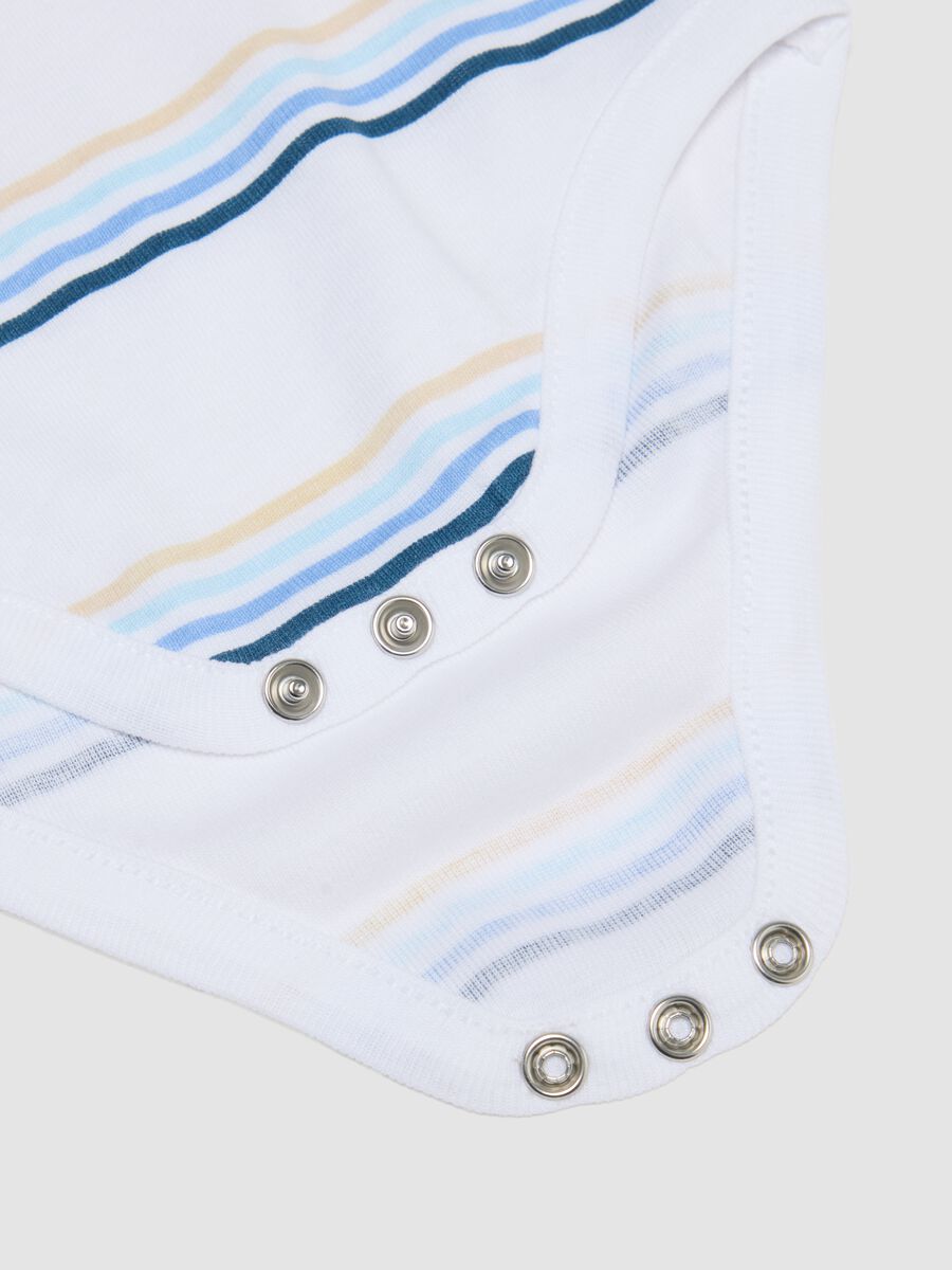 Multicolour sleeveless pure cotton baby bodysuit tripack_2