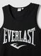 Black pure cotton tank top regular fit with Everlast logo_5