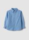 Blue striped pure cotton regular-fit shirt for boys_0