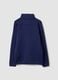 Blue full-zip sweatshirt with high neck and logo_6