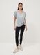 Grey pure cotton T-shirt with regular fit and knot detail_1