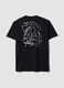 Black pure cotton crew-neck printed T-shirt_6