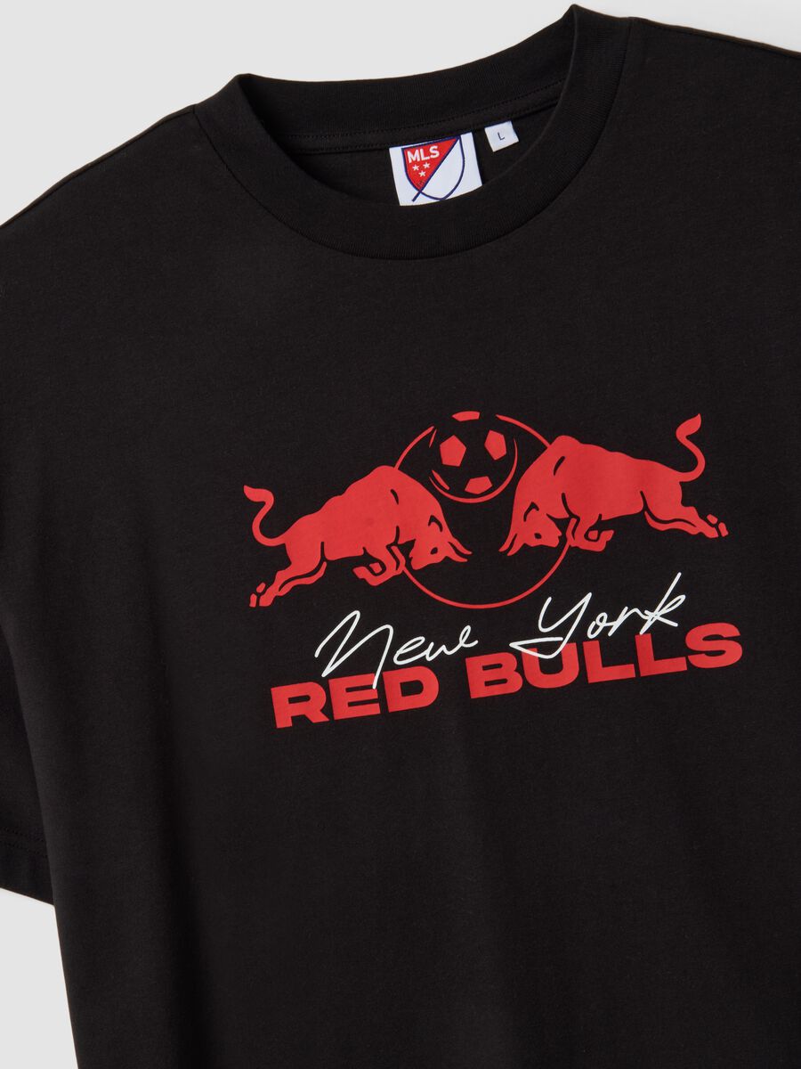 Regular fit pure cotton black short sleeve t-shirt Red Bulls_5