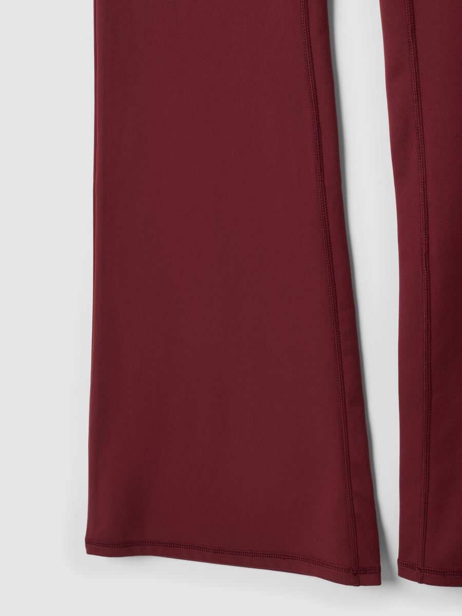 Red flared leggings in breathable stretch fabric ALTAVIA STUDIO_8