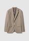 Beige slim-fit checked viscose-blend blazer with lapels_4