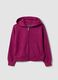 Purple pure cotton hooded sweatshirt_0