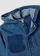 Blue denim shacket with hood in cotton and viscose blend for boys_3