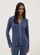 Regular fit blue viscose pyjamas with V-neck_1