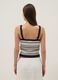 Fitted pure cotton multicolour striped vest with thin straps_3