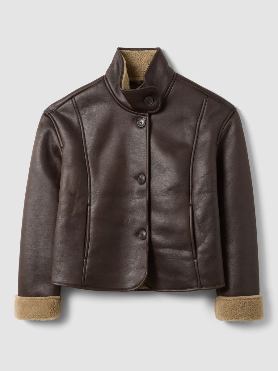 Brown jacket with contrast lining_4