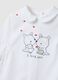 Baby girl's white pure cotton romper with embroidery and buttons_2