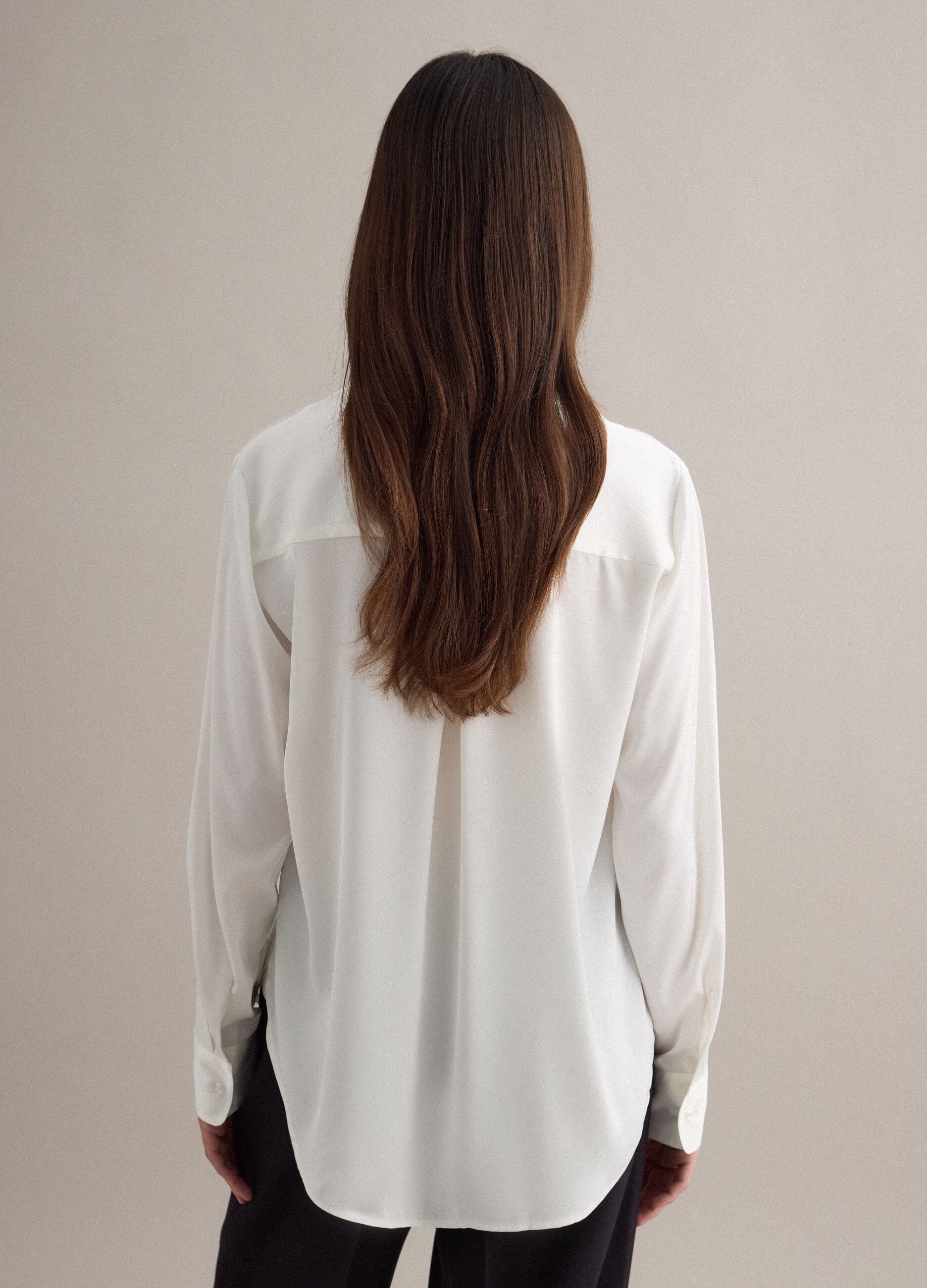White long-sleeve regular fit shirt