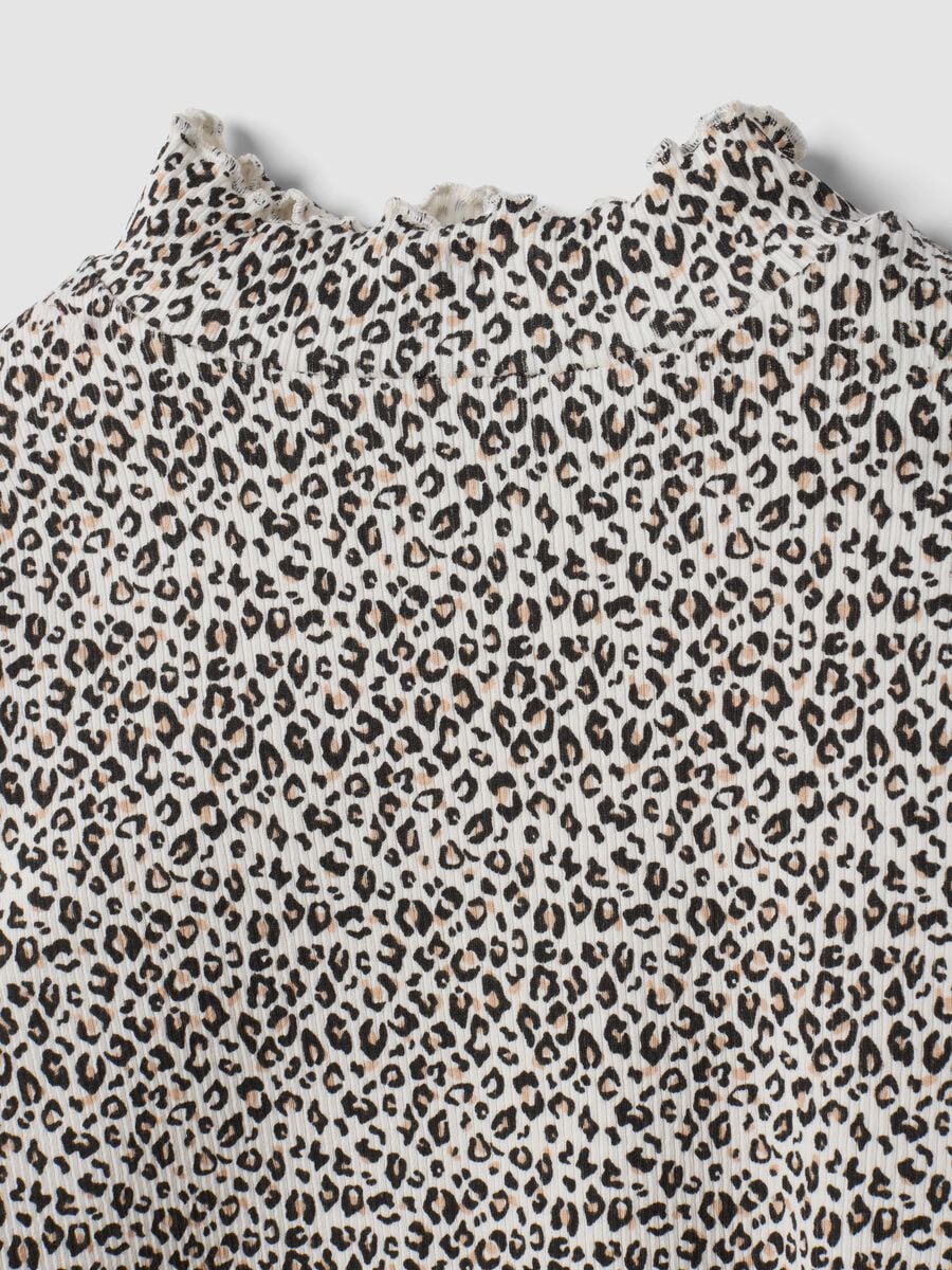 Multicolour stretch cotton T-shirt with animal print_2