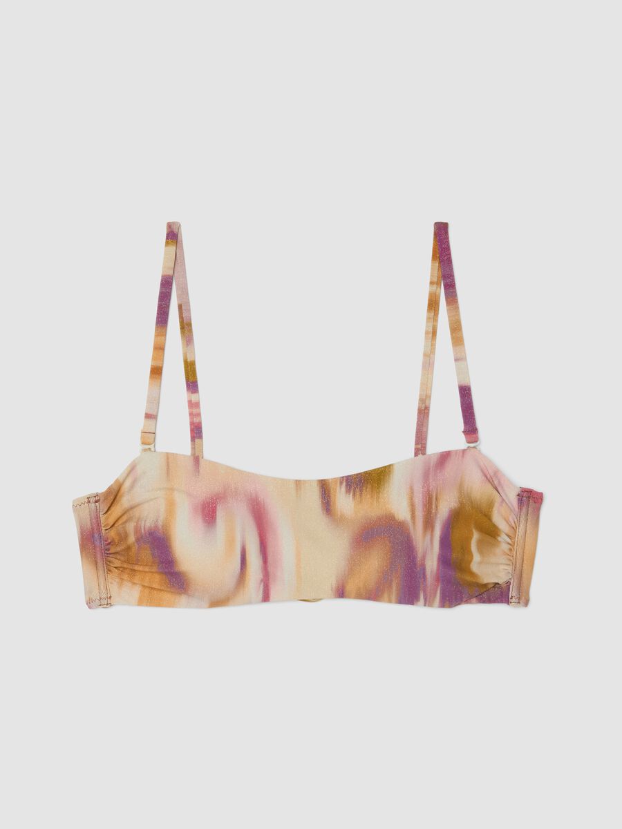 Multicolour stretch bandeau bikini top_4