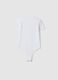 Girl's fitted white stretch cotton bodysuit_4