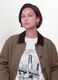 Brown pure cotton jacket with contrast collar, regular fit_0