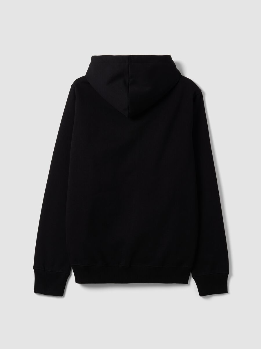 Black cotton-blend zip-up hoodie_6
