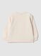 Beige pure cotton printed crew-neck sweatshirt_1