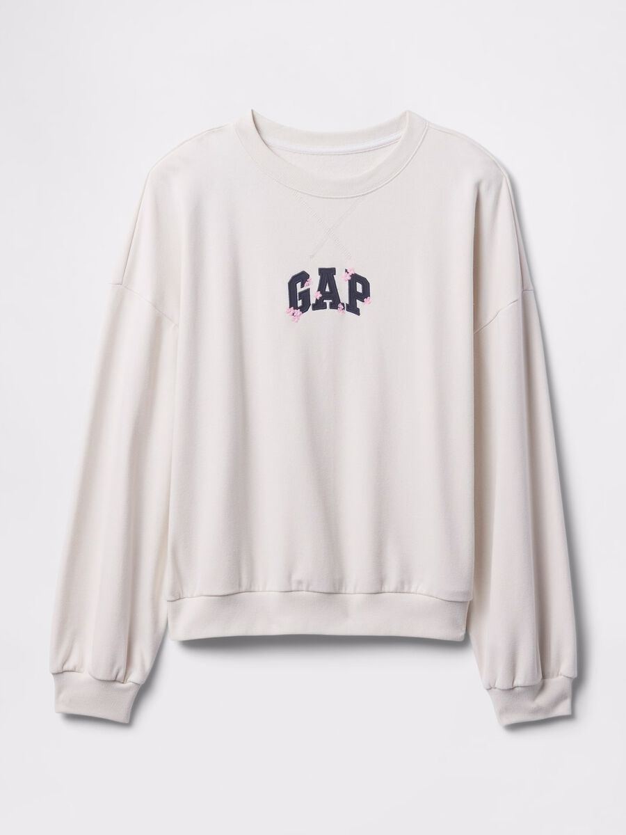 Felpa bianca con logo GAP_4