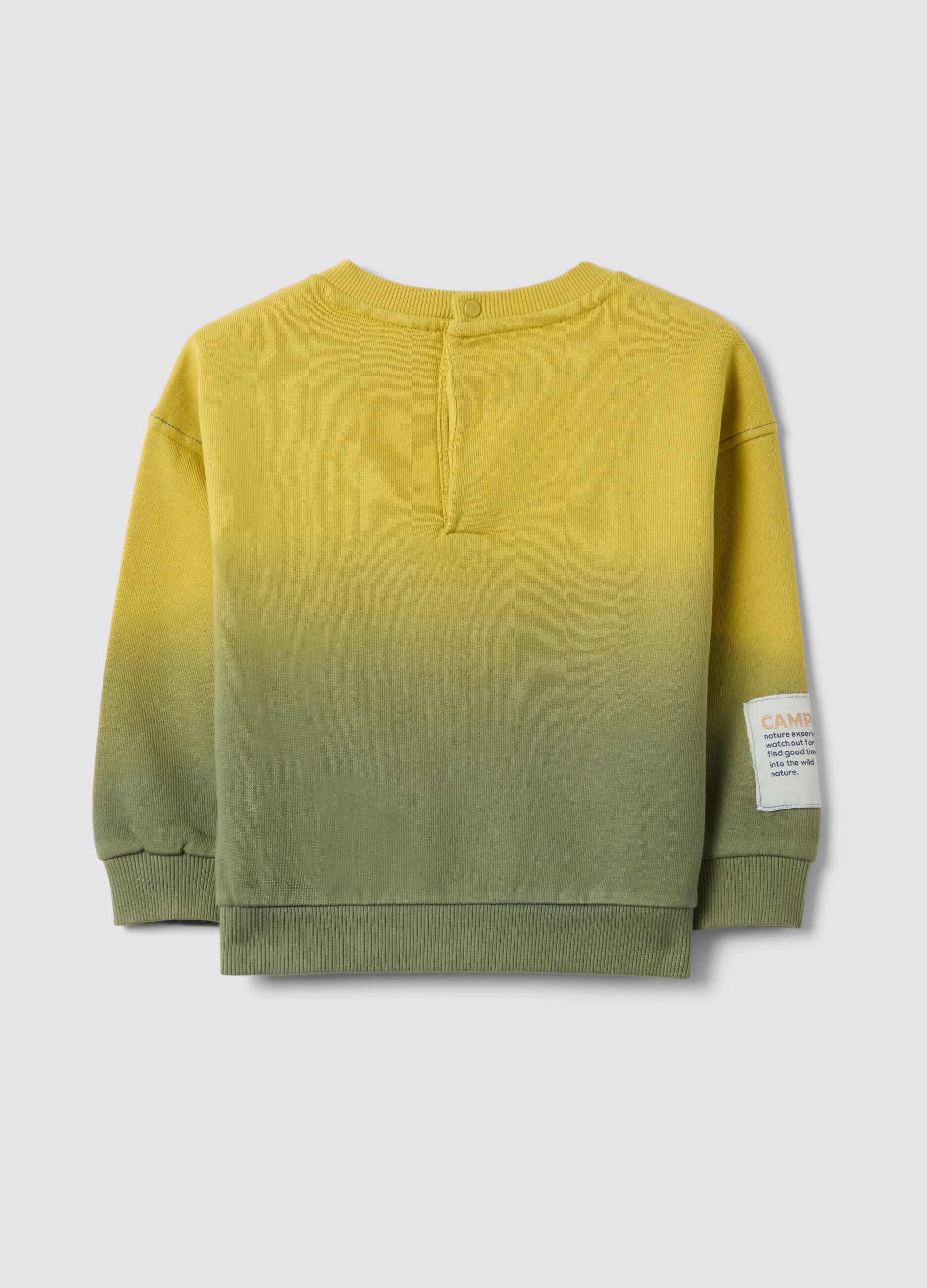 Boys' multicolour pure cotton sweatshirt regular fit with patch