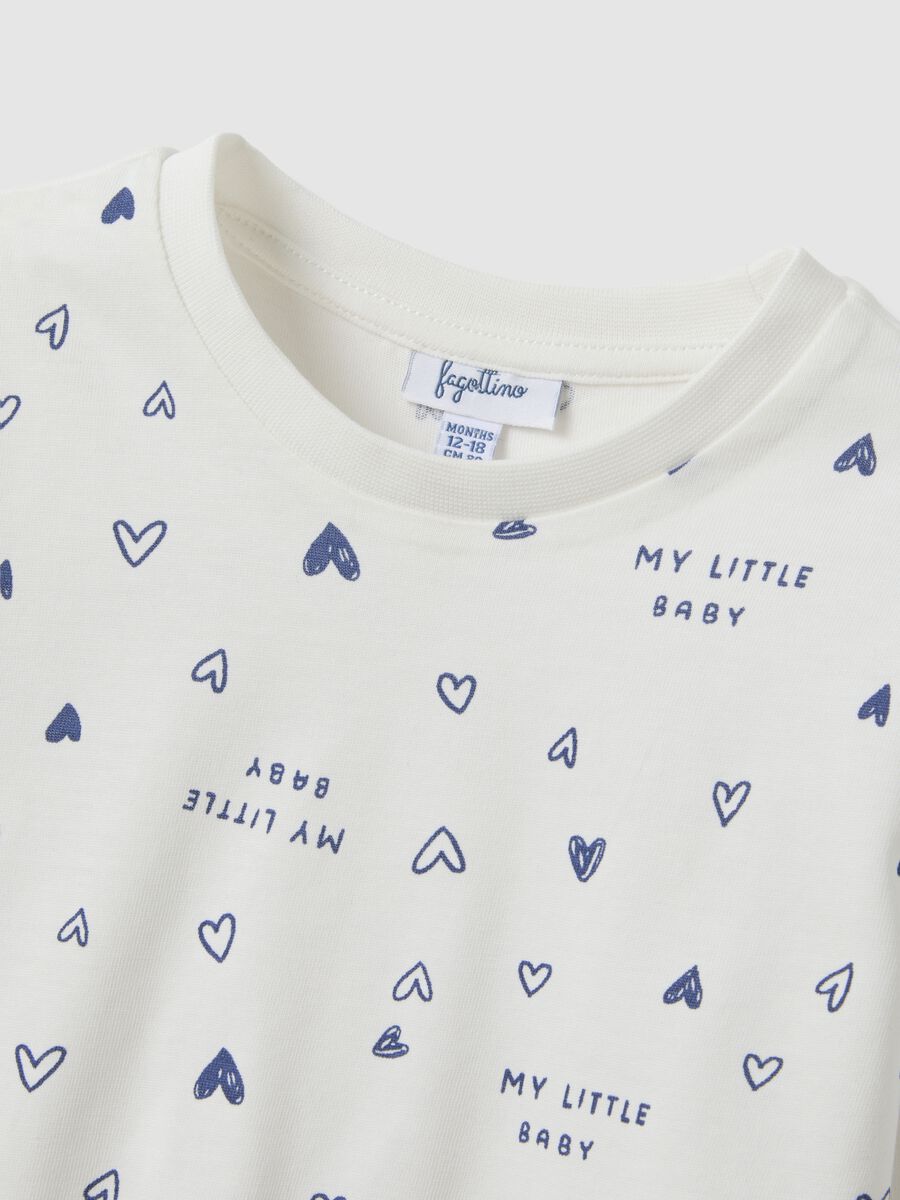T-shirt multicolor a maniche lunghe da bimba in puro cotone regular fit_2