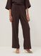 Brown viscose and linen-blend straight-fit trousers_1