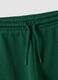 Green organic cotton jogger trousers with drawstring for baby boys_3