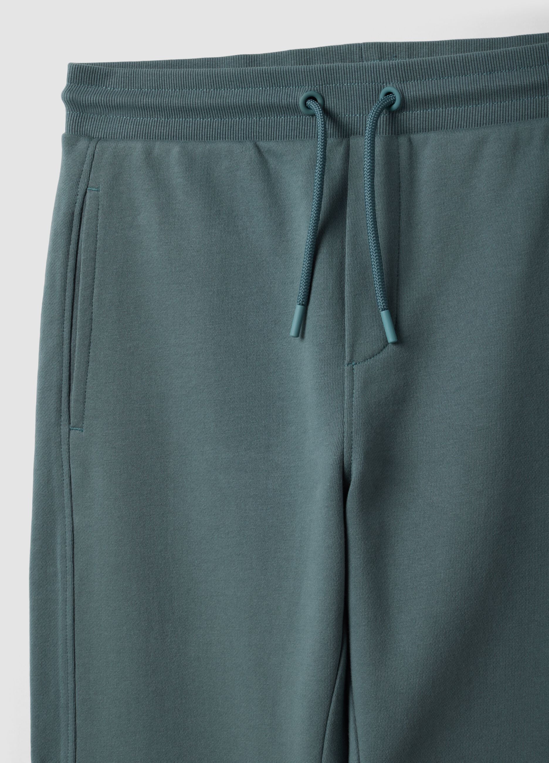 Blue organic cotton joggers