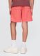 Orange shorts in stretch cotton_2