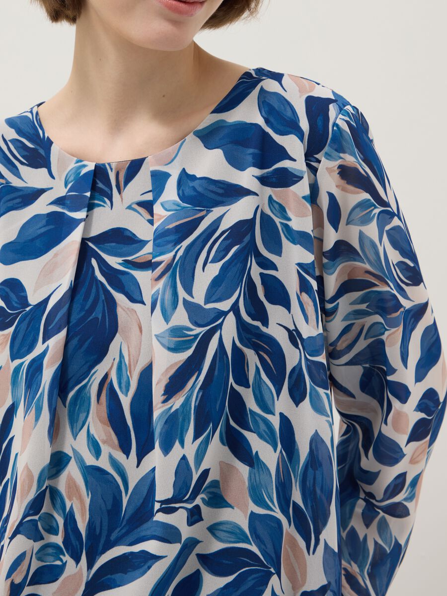 Multicolour Long Sleeve Regular Fit Top with Floral Pattern_3
