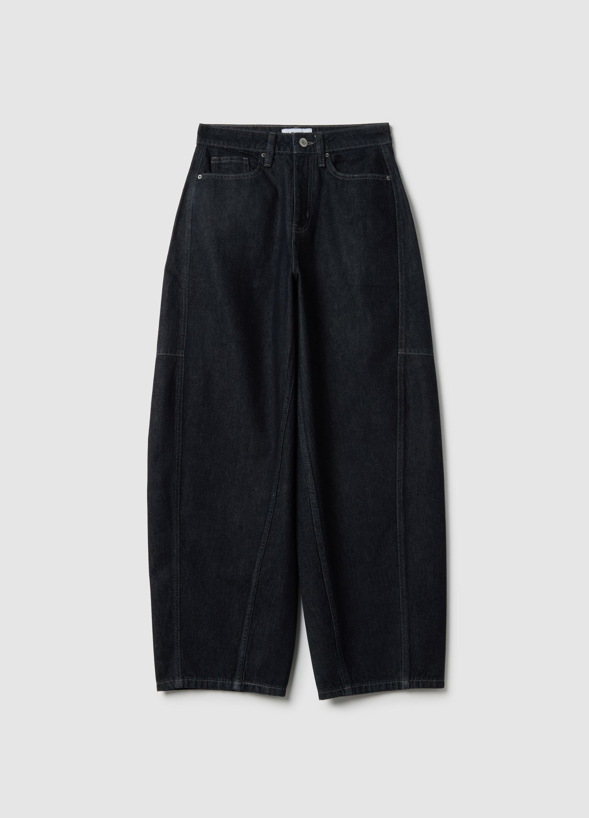 Regular fit pure cotton black skater jeans